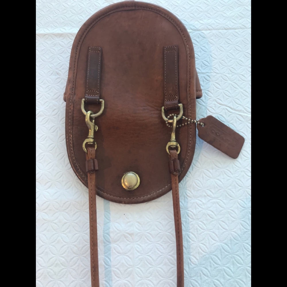 Cognac Vintage Coach Mini Purse/Belt Bag - Picture 4 of 8